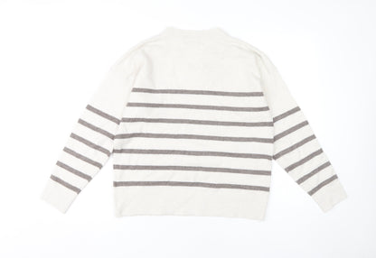 Womens UK Size M Marks and Spencer Ivory Pullover Jumper
