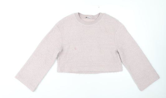 Womens UK Size M Zara Pink Pullover Jumper