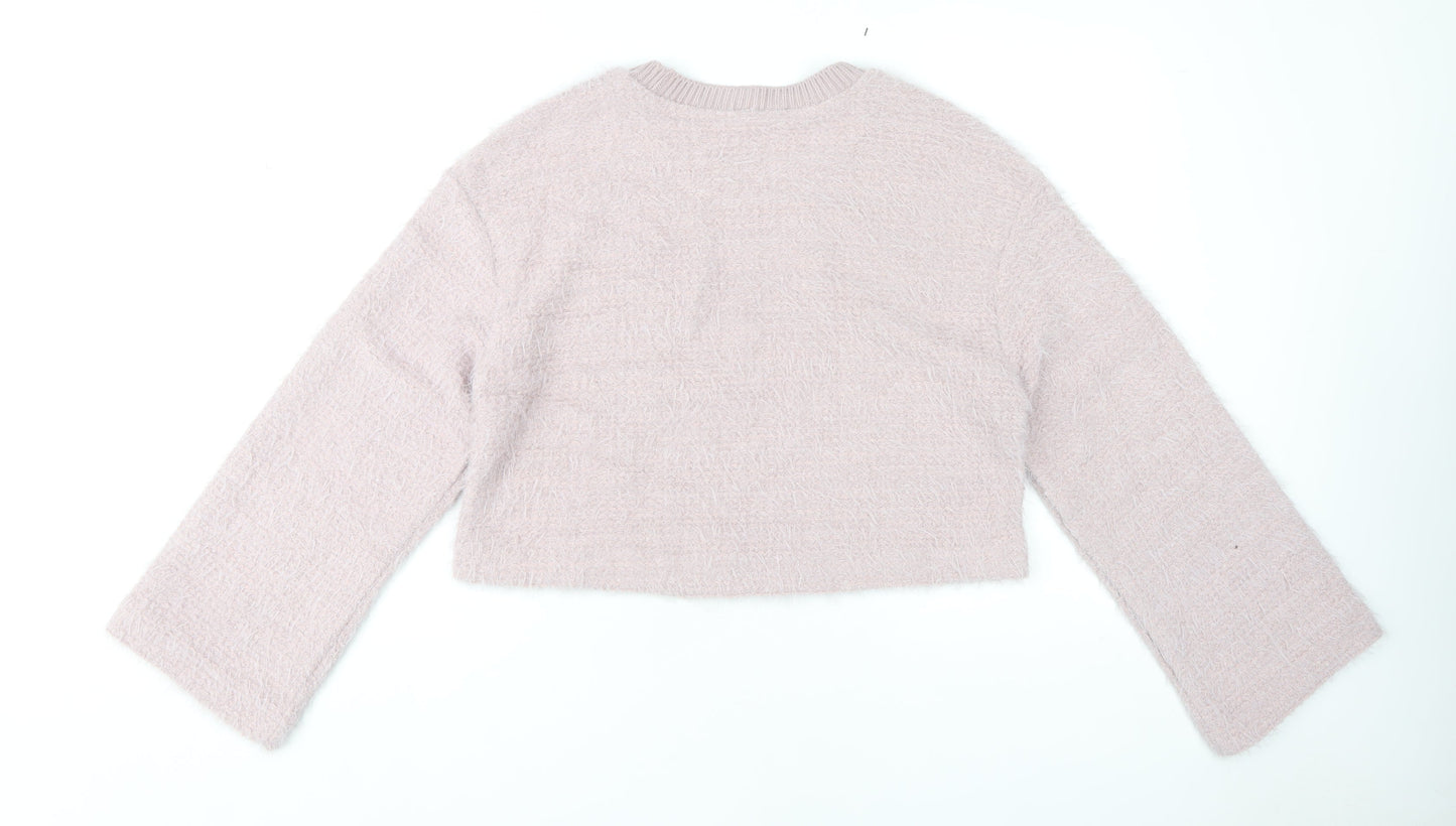 Womens UK Size M Zara Pink Pullover Jumper
