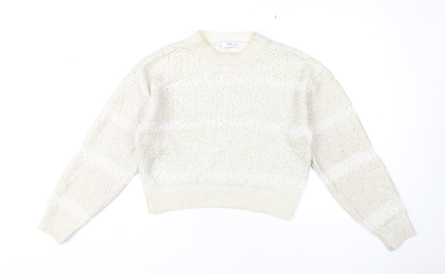Womens UK Size M MNG Ivory Pullover Jumper