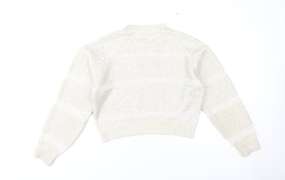 Womens UK Size M MNG Ivory Pullover Jumper