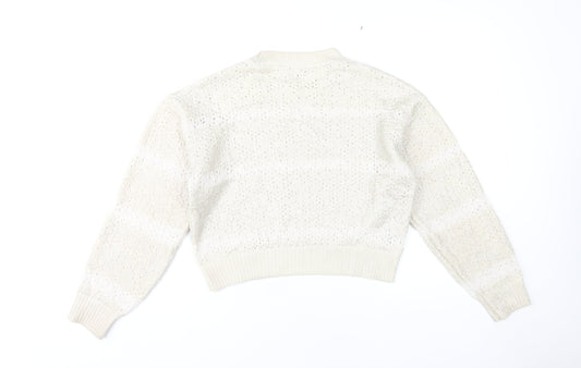 Womens UK Size M MNG Ivory Pullover Jumper