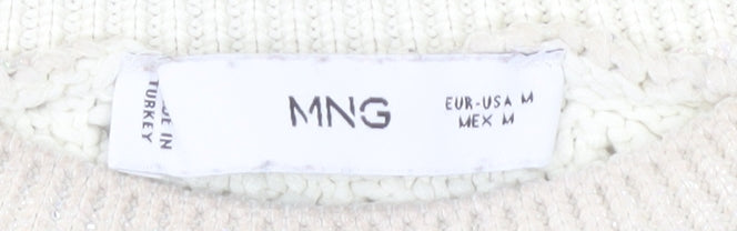 Womens UK Size M MNG Ivory Pullover Jumper