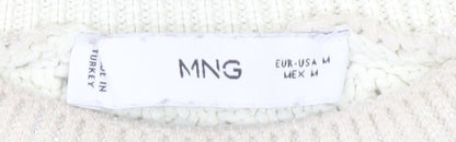 Womens UK Size M MNG Ivory Pullover Jumper