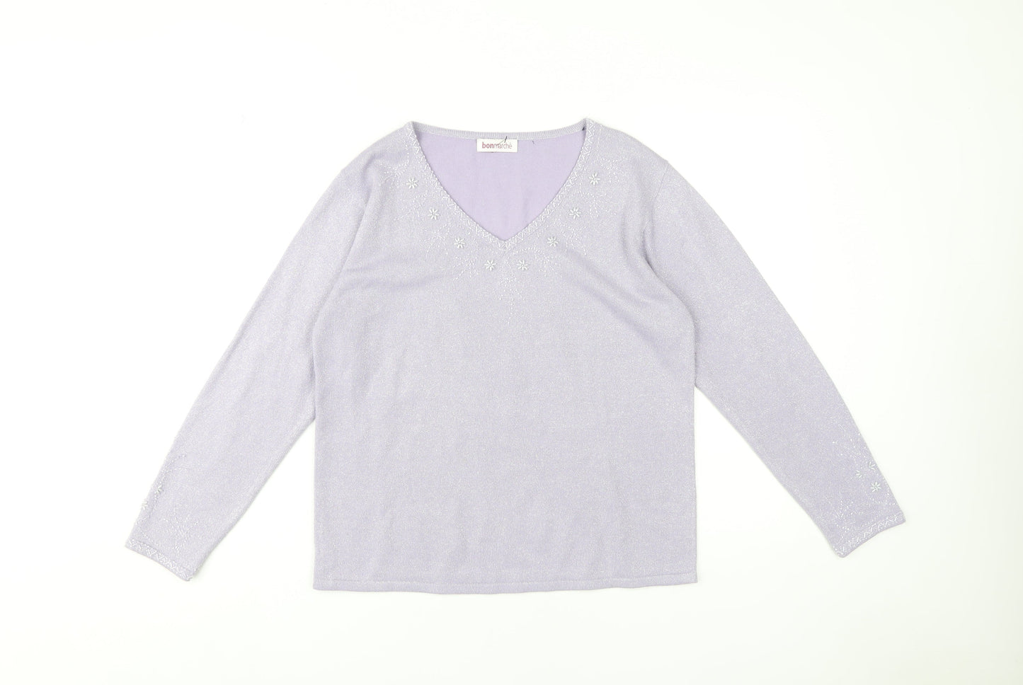 Womens UK Size S Bonmarché Purple Pullover Jumper