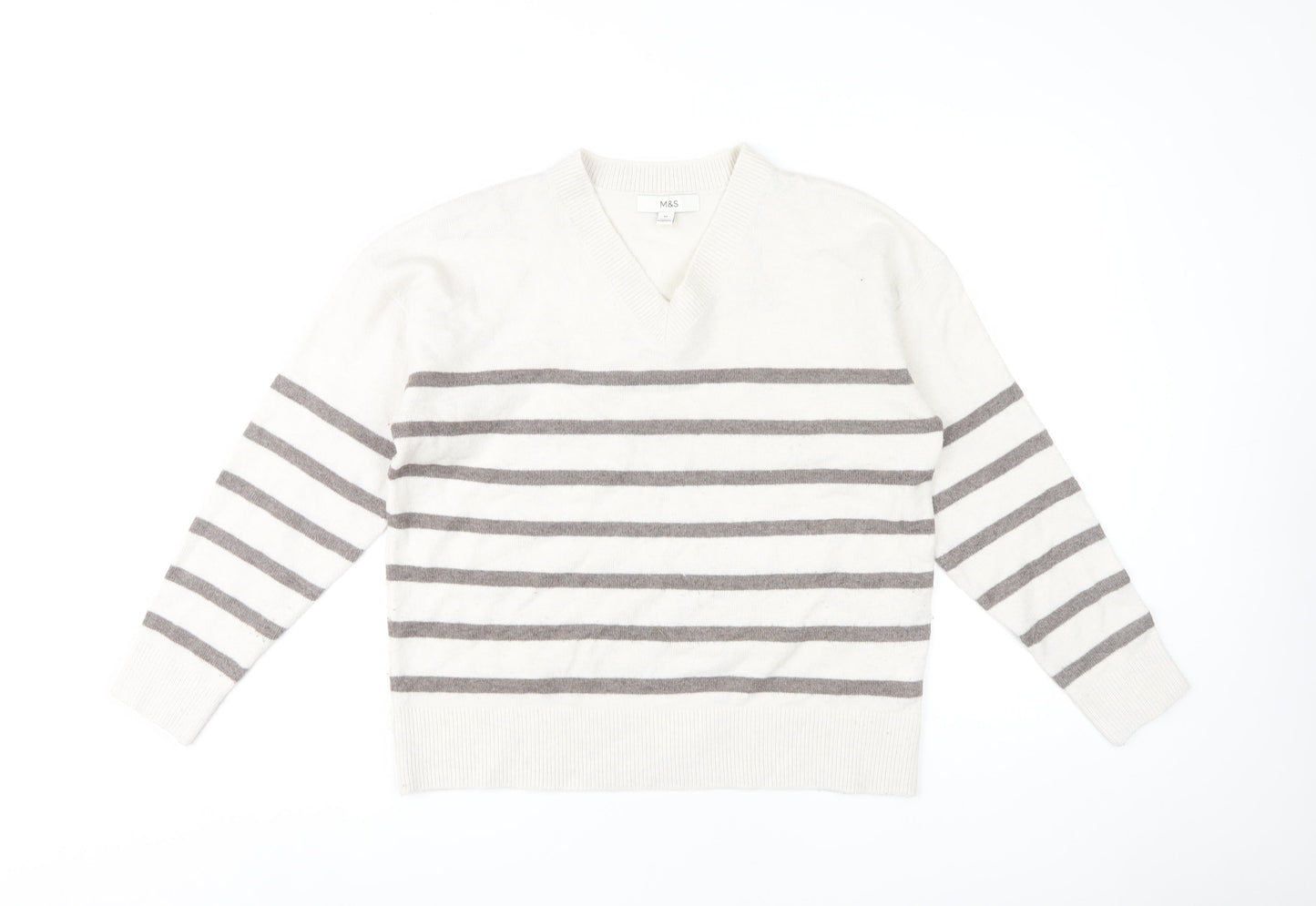 Womens UK Size M Marks and Spencer Ivory Pullover Jumper