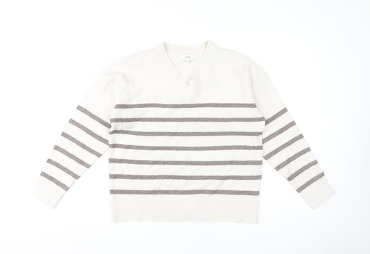 Womens UK Size M Marks and Spencer Ivory Pullover Jumper