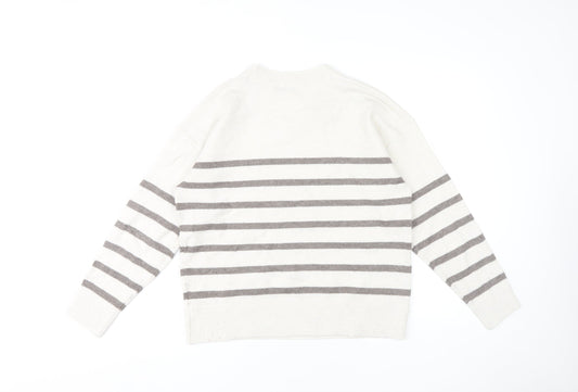 Womens UK Size M Marks and Spencer Ivory Pullover Jumper