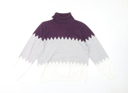 Womens UK Size 14 Marks and Spencer Purple Pullover Jumper