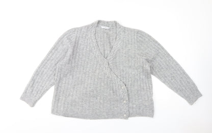 Womens UK Size L NEXT Grey Cardigan Jumper