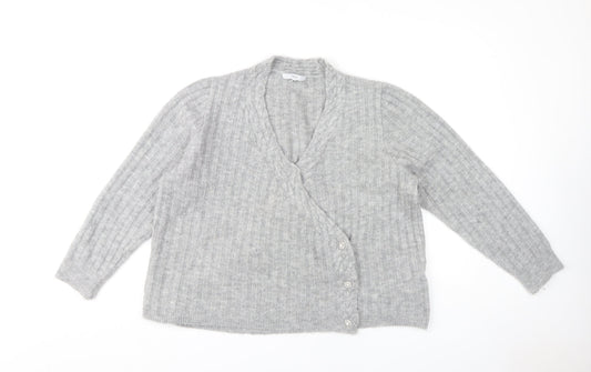 Womens UK Size L NEXT Grey Cardigan Jumper