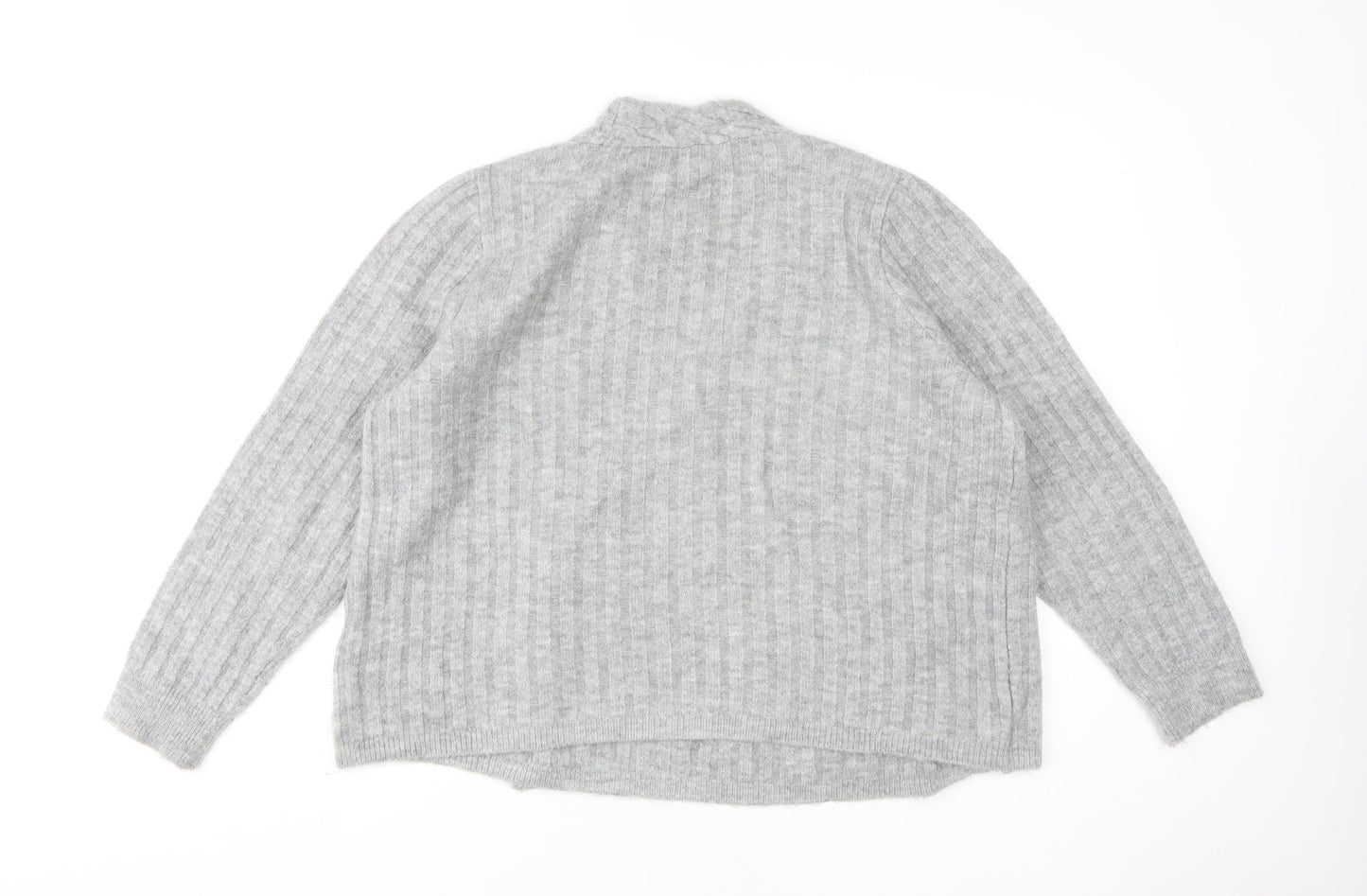 Womens UK Size L NEXT Grey Cardigan Jumper