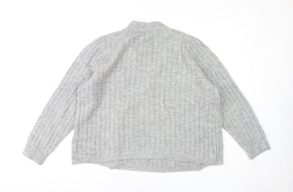 Womens UK Size L NEXT Grey Cardigan Jumper