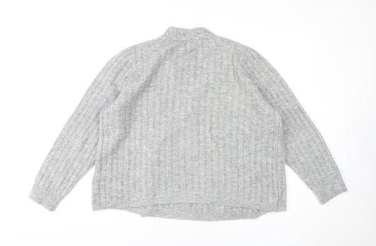 Womens UK Size L NEXT Grey Cardigan Jumper