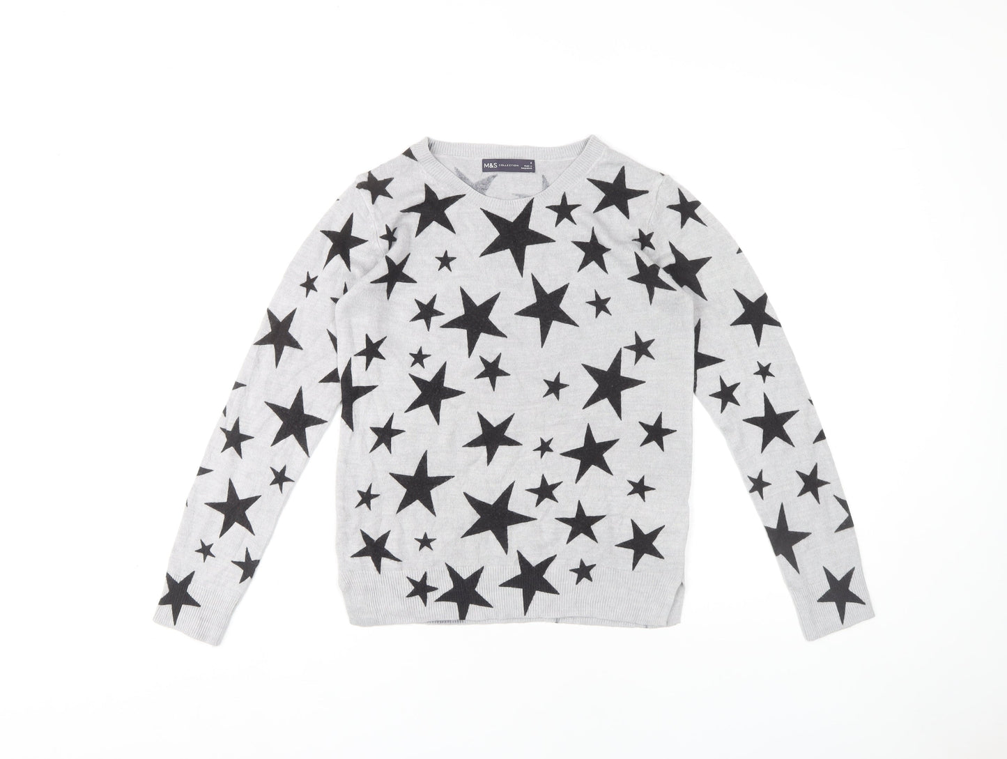 Womens UK Size 8 Marks and Spencer Grey Pullover Jumper
