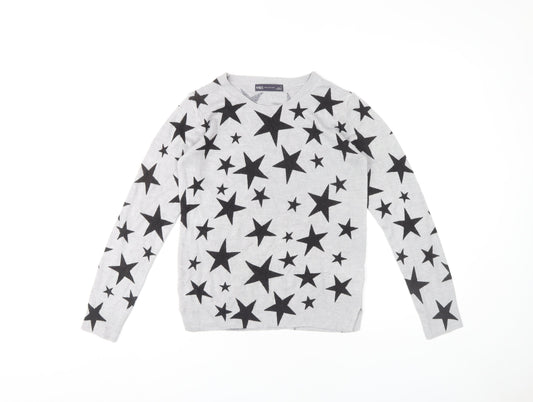Womens UK Size 8 Marks and Spencer Grey Pullover Jumper
