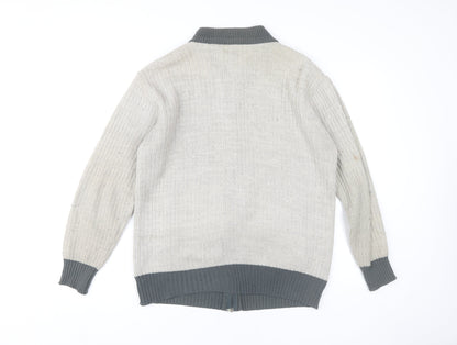 Greenwoods Men's Beige Full Zip Cardigan M