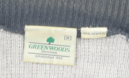 Greenwoods Men's Beige Full Zip Cardigan M