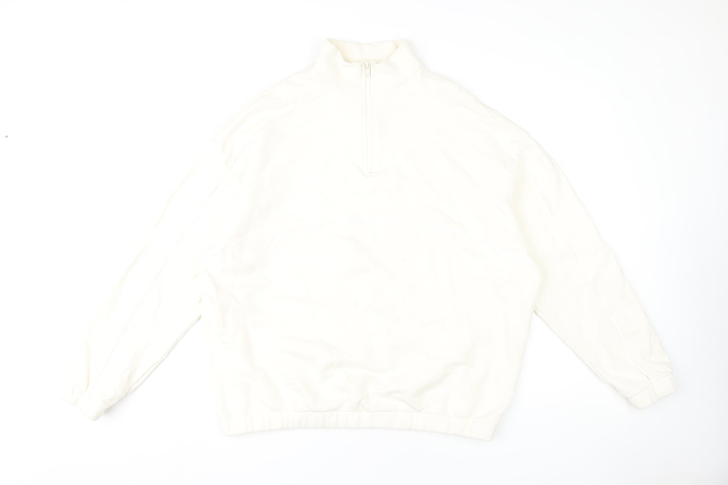 Unisex Adults UK Size L ASOS DESIGN White Pullover Sweatshirt