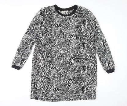 Marks and Spencer Women's Black Animal Print Long Sleeve Dress