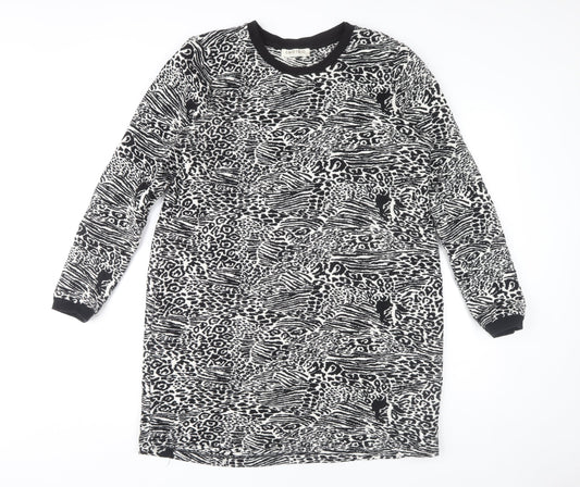 Marks and Spencer Women's Black Animal Print Long Sleeve Dress