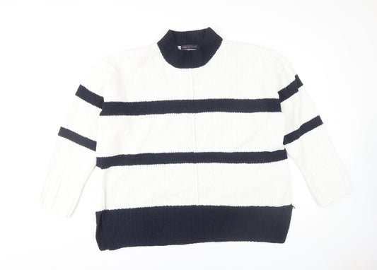 Womens UK Size XL Marks and Spencer White Pullover Jumper