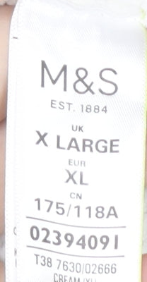 Womens UK Size XL Marks and Spencer White Pullover Jumper