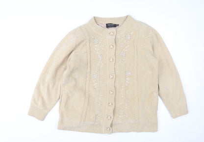 Womens UK Size M/L Reflect Collection Beige Cardigan Jumper