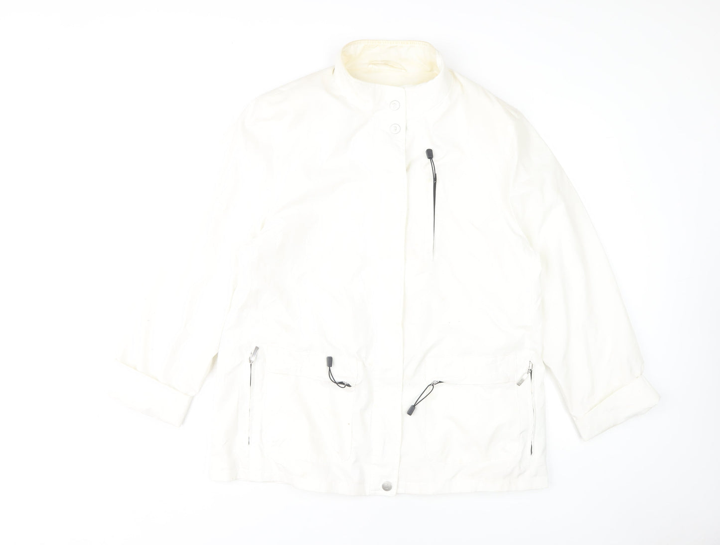 Basler Women's White Polyester Basic Jacket Size 14