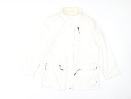 Basler Women's White Polyester Basic Jacket Size 14