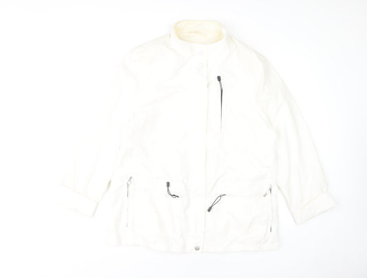 Basler Women's White Polyester Basic Jacket Size 14