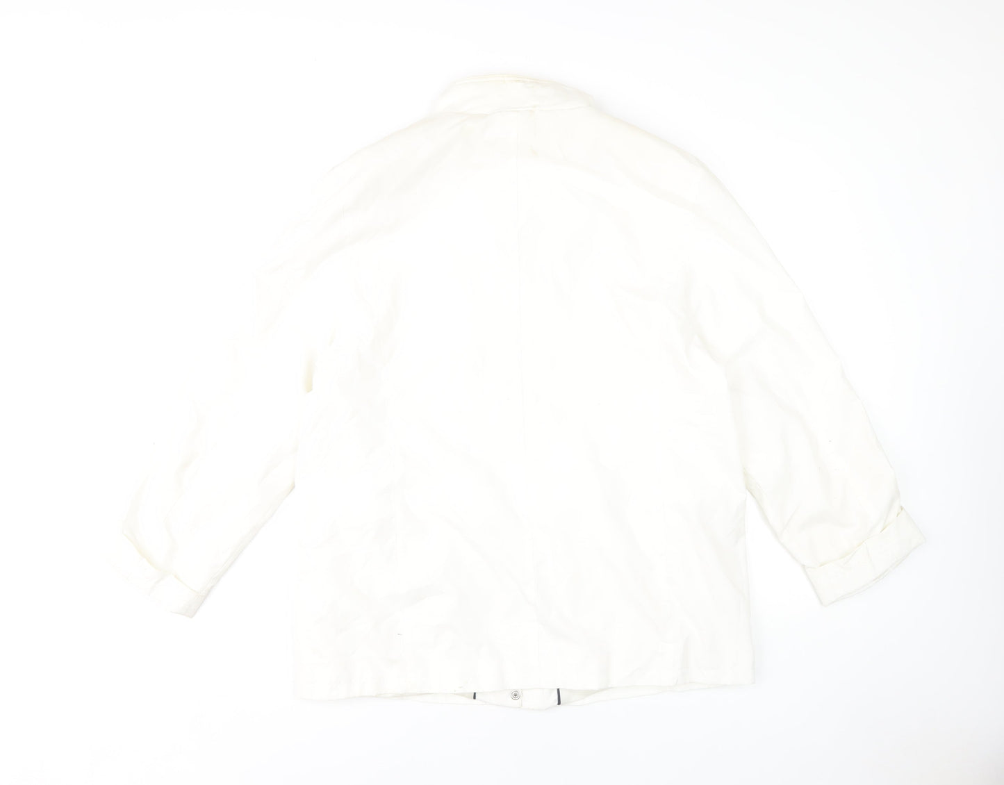 Basler Women's White Polyester Basic Jacket Size 14