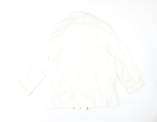 Basler Women's White Polyester Basic Jacket Size 14