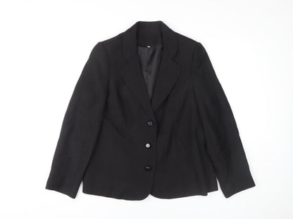 Emma Blake Women's Black Blazer Size 14 Classic Fit
