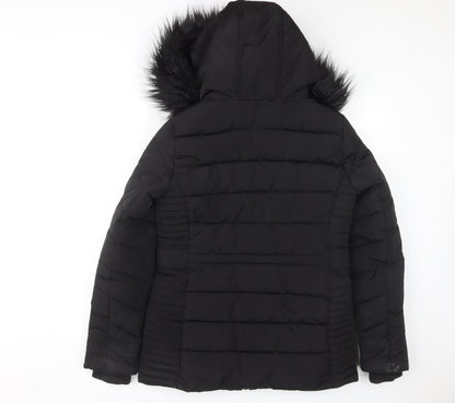 Womens UK Size S Wallis Black Puffer Jacket