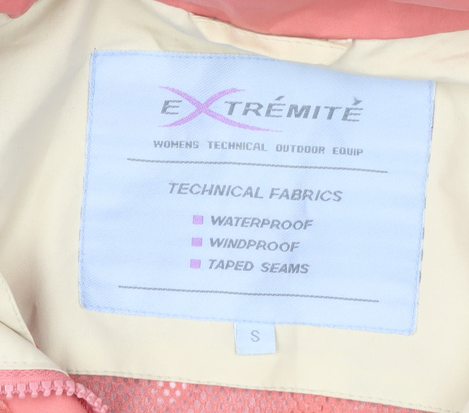 Extrémite Women's Pink S Waterproof Rain Jacket