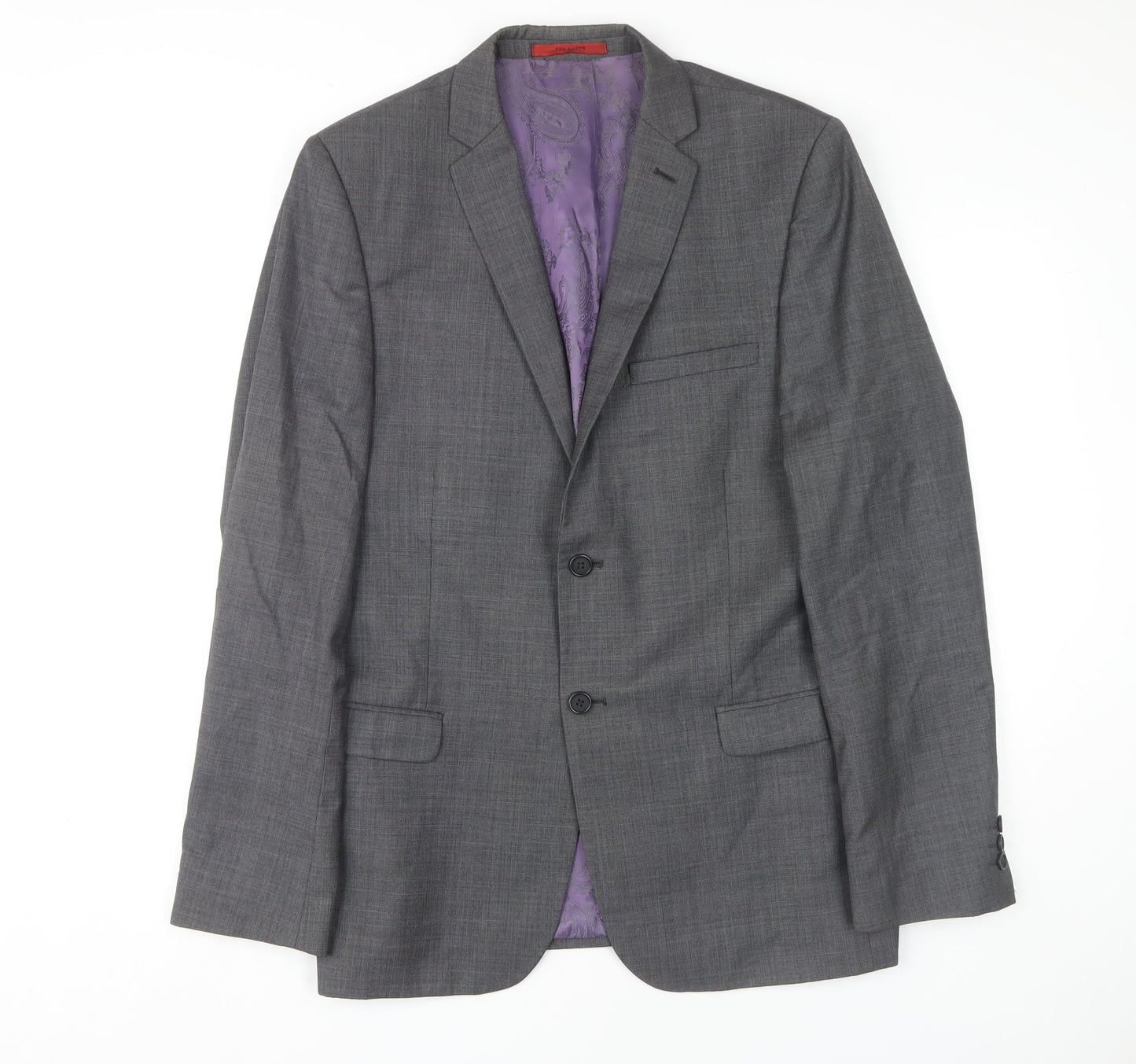 Mens UK Size 40 Ted Baker Regular Grey Suit Jacket