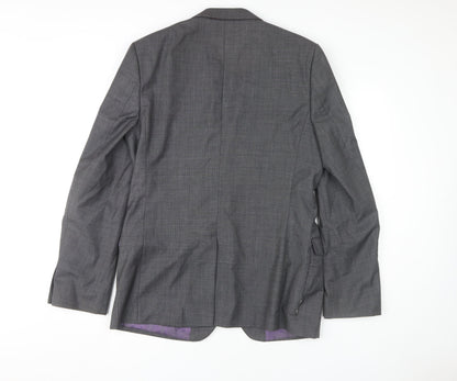 Mens UK Size 40 Ted Baker Regular Grey Suit Jacket