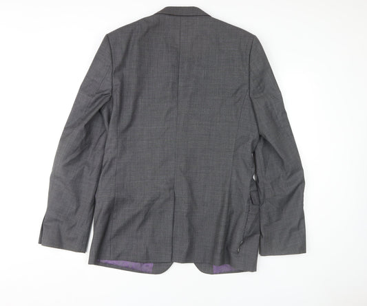 Mens UK Size 40 Ted Baker Regular Grey Suit Jacket