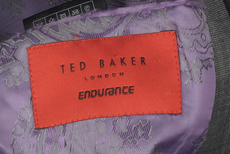 Mens UK Size 40 Ted Baker Regular Grey Suit Jacket