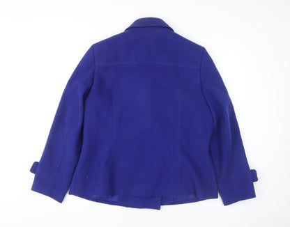 Womens UK Size 16 Style by EWM Blue Pea Coat