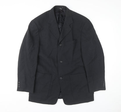 Mens UK Size 38 Ciro Citterio Regular Black Suit Jacket