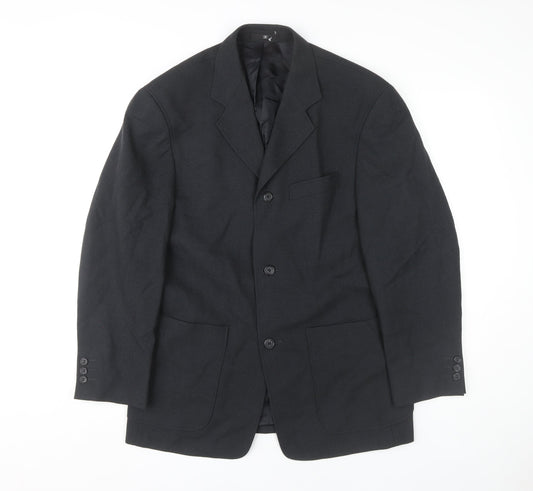 Mens UK Size 38 Ciro Citterio Regular Black Suit Jacket
