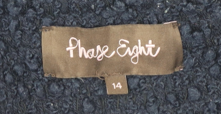 Phase Eight Women's Blue Mid-Length Coat Size 14