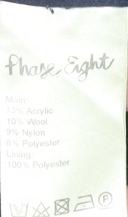 Phase Eight Women's Blue Mid-Length Coat Size 14