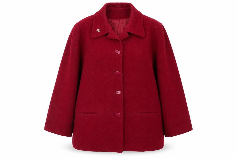 Womens UK Size 18 Eastex Red Overcoat