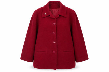 Womens UK Size 18 Eastex Red Overcoat