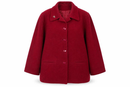 Womens UK Size 18 Eastex Red Overcoat