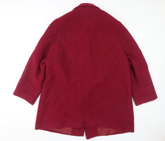 Womens UK Size 18 Eastex Red Overcoat
