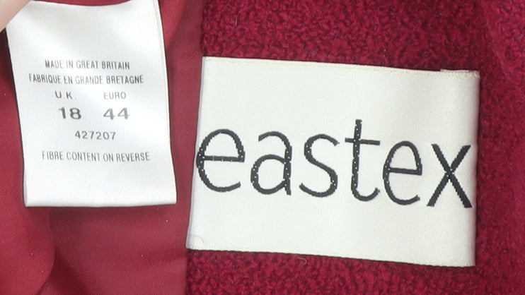 Womens UK Size 18 Eastex Red Overcoat